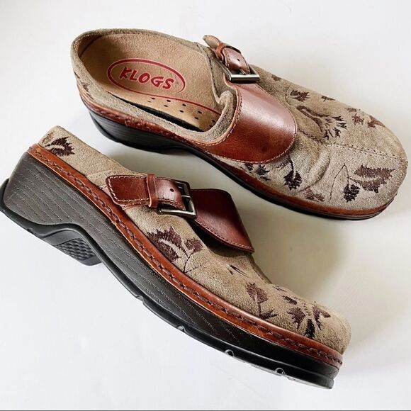 Klogs suede floral comfort clogs - Picture 6 of 11